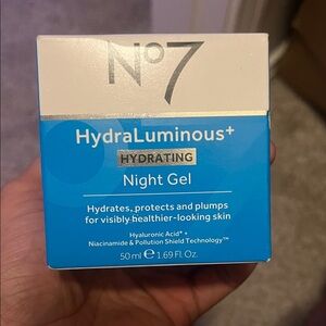 No7 HydraLuminous+ Hydrating Night Gel – Blue